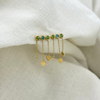 Stud Earrings Azure Emerald