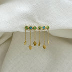 Stud Earrings Azure Emerald