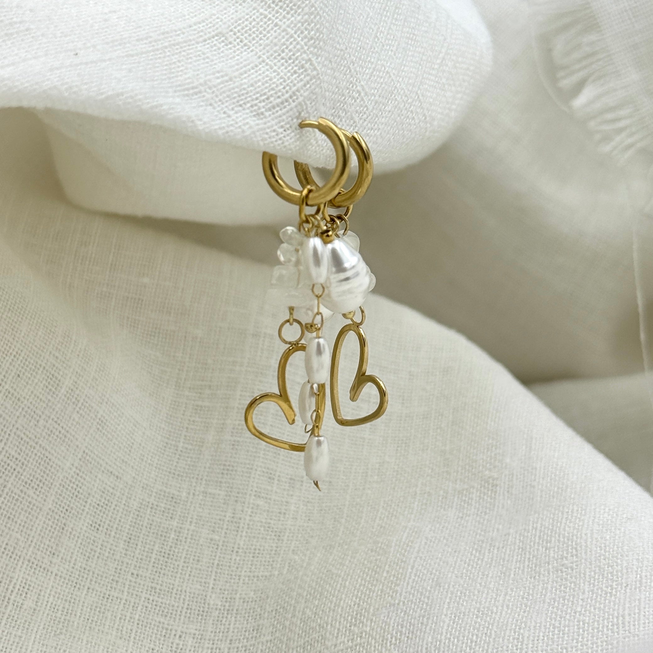 Heart of Pearl earrings