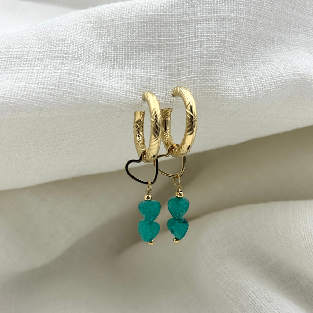 Oorbellen love for blue hearts