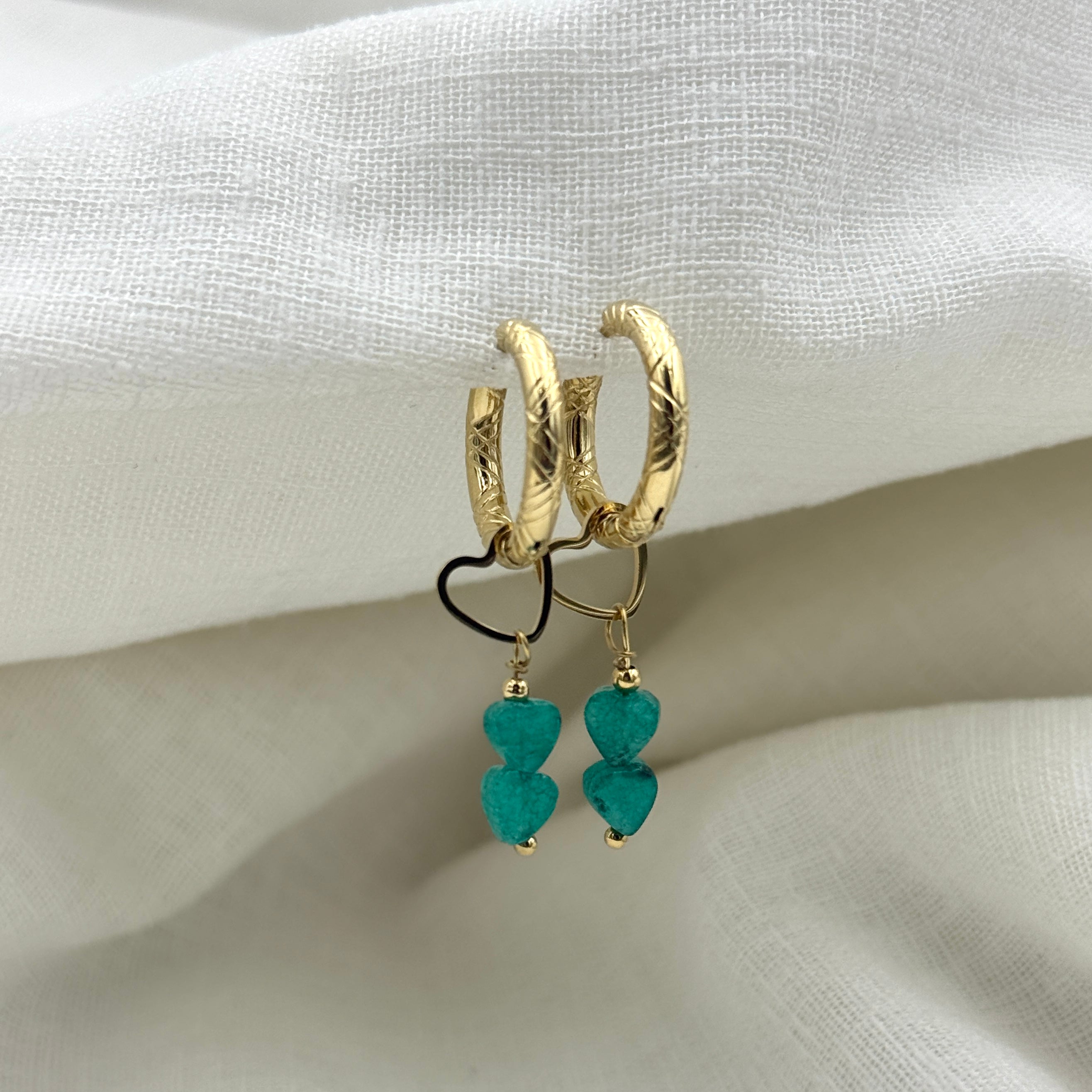 Oorbellen love for blue hearts