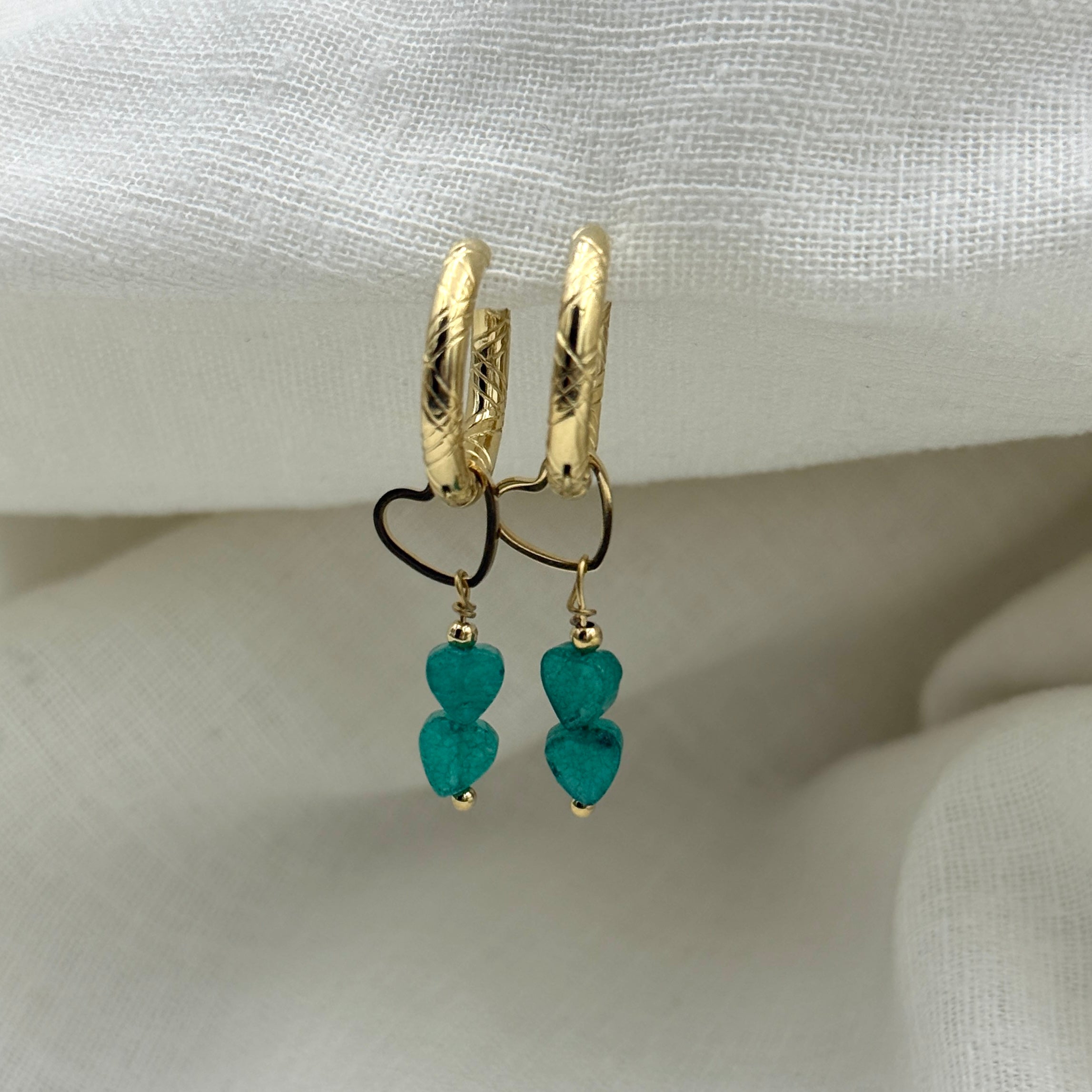 Oorbellen love for blue hearts