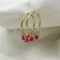 Oorbellen floating pink stars