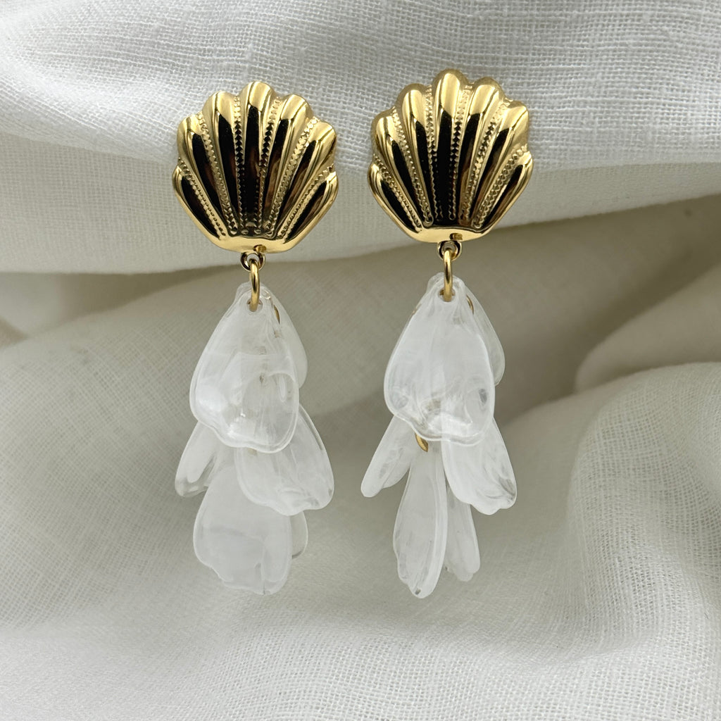 Oorbellen White Shell