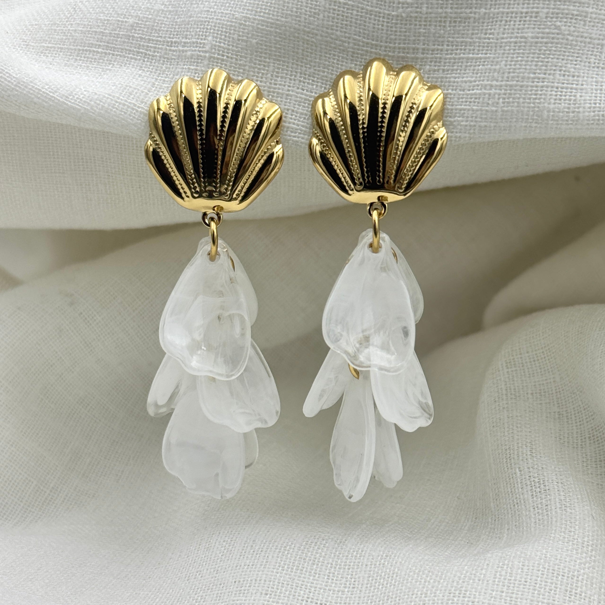 Oorbellen White Shell