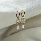 Oorbellen Dusty rose flowers