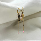 Oorbellen pink fish