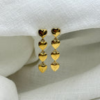 Oorbellen Row of hearts
