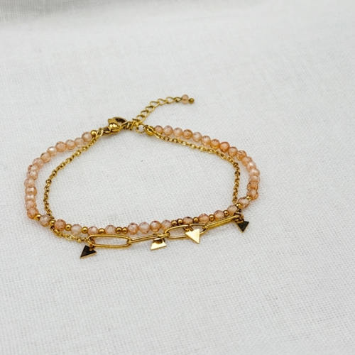 Armband beige triangle