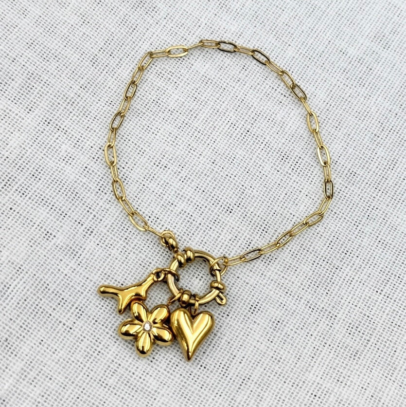 Golden Charm Armband