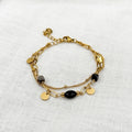 Armbandje zwarte steentjes