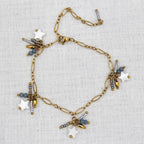 Armband happy stars blauw