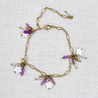 Armband happy stars paars