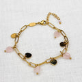Armband roze hartjes