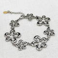 Armband happy flower Zilver
