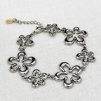 Armband happy flower Zilver