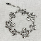 Armband happy flower Zilver