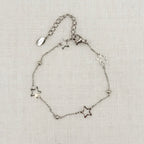 Armband open stars zilver