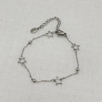 Armband open stars zilver