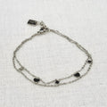 Armband double danty heart zilver