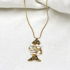 Lange ketting pearl fish