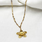 Lange ketting golden flower