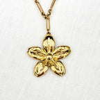 Lange ketting golden flower