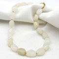 Ketting white pink stones