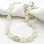Ketting white pink stones