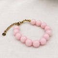 Armband roze kralen