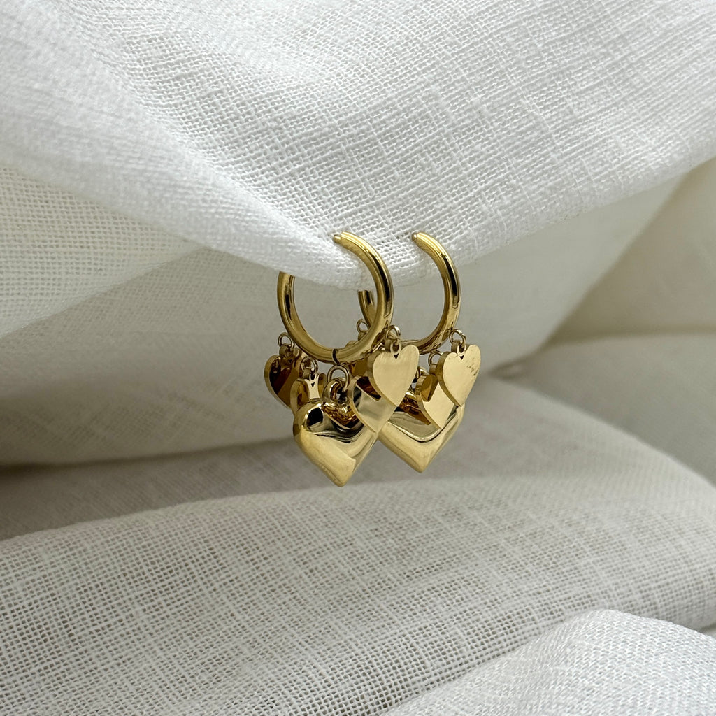 Oorbellen hanging hearts