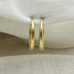 Oorbellen brushed basic hoops
