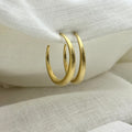 Oorbellen brushed basic hoops