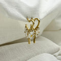 Oorbellen hangende hartjes met love bedels