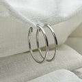 oorbellen basic hoops 4cm zilver