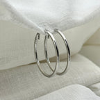 oorbellen basic hoops 4cm zilver
