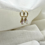 Oorbellen happy purple stars