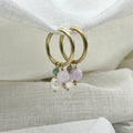 Oorbellen happy stone hoops