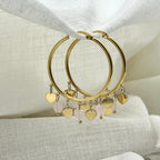 oorbellen hoops with pink hearts