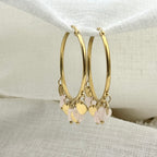 oorbellen hoops with pink hearts