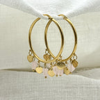 oorbellen hoops with pink hearts