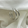 Oorbellen basic zilveren hoops 3cm