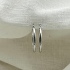 Oorbellen basic zilverkleurige hoops 2.5 cm