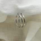 Oorbellen basic zilverkleurige hoops 2.5 cm