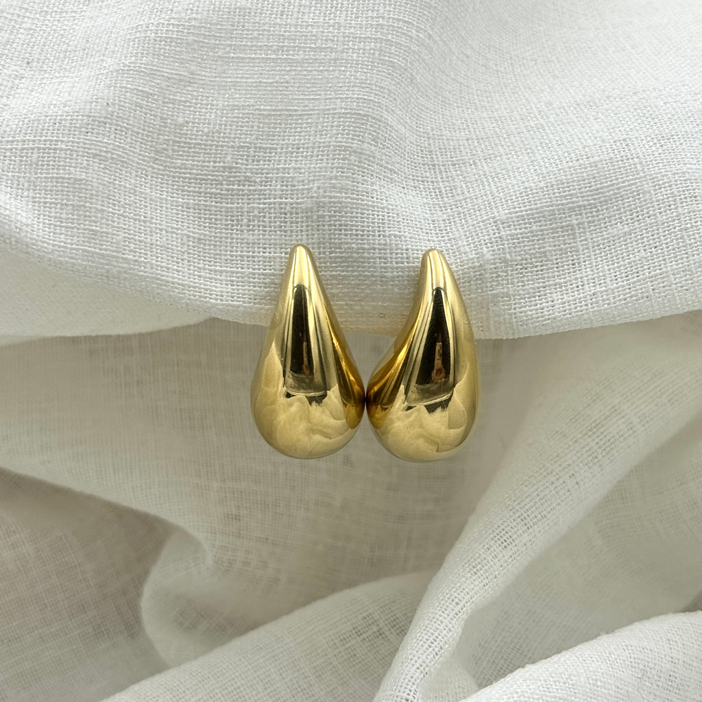 Oorbellen basic golden drop large