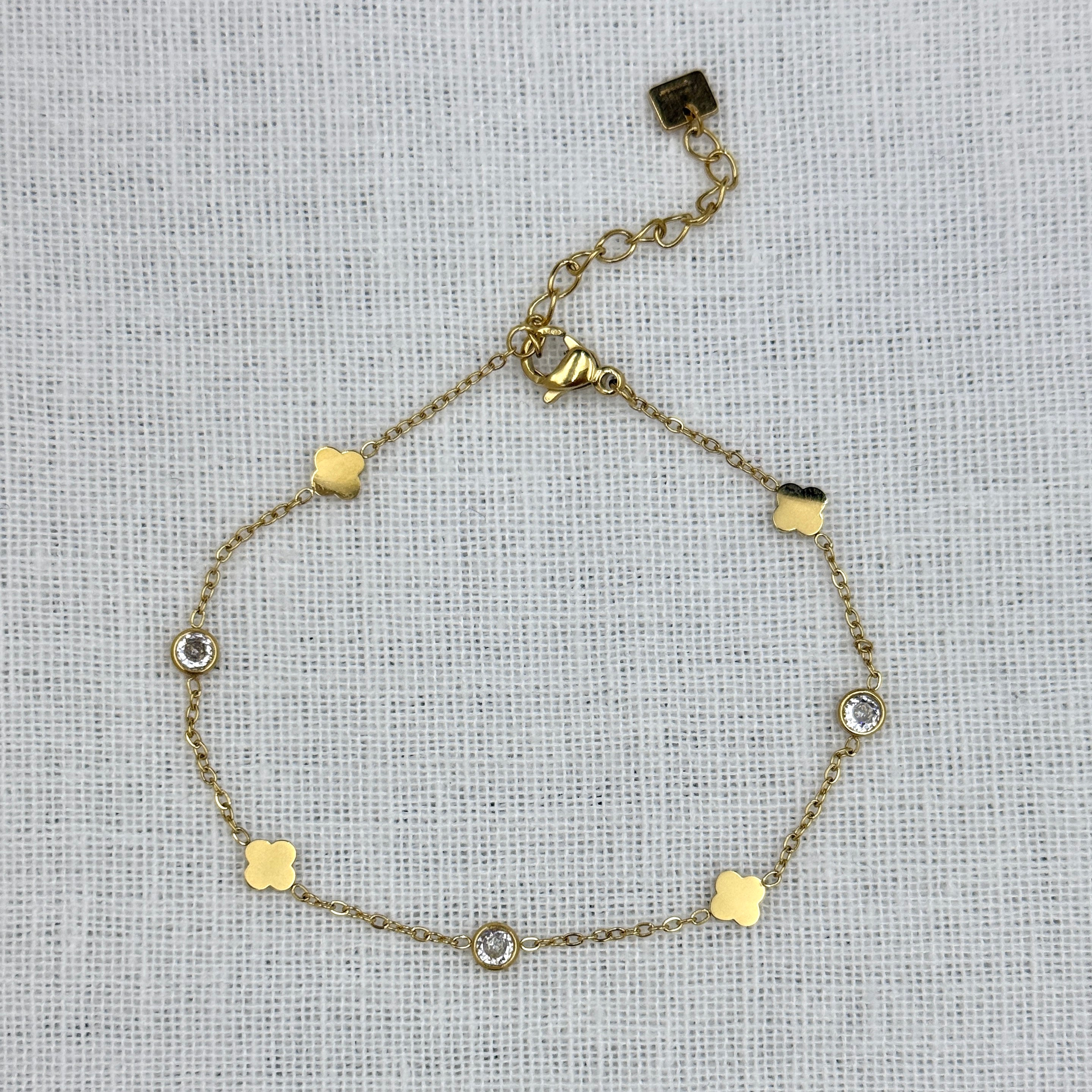 Armband Clover and stone