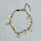 Armband roze hartjes