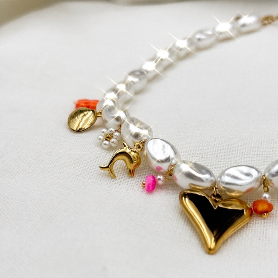 Ketting Pearl love