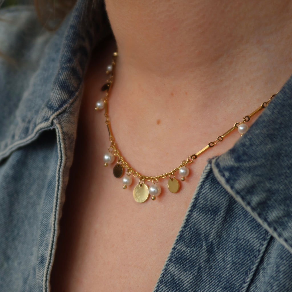 Ketting Double pearl