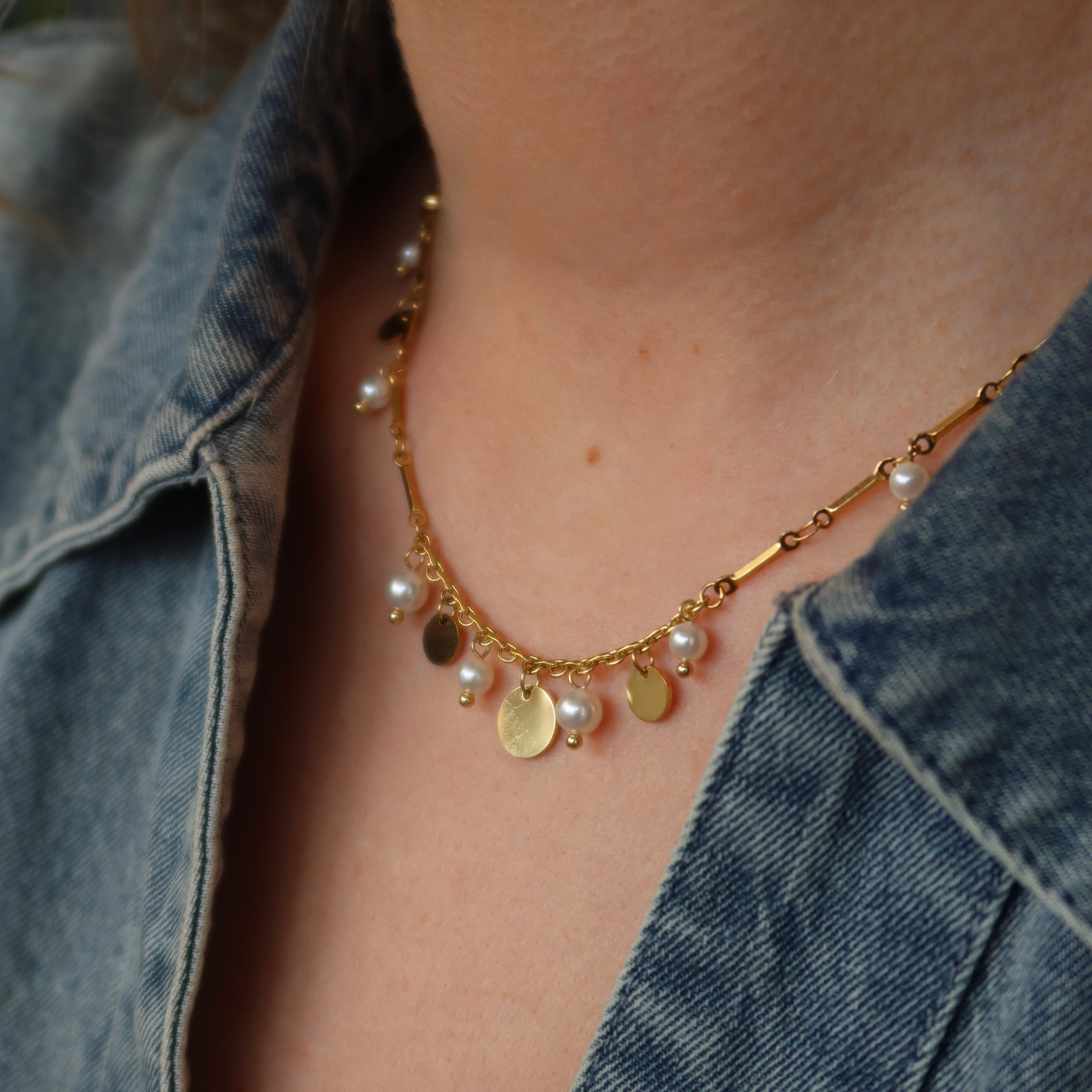 Ketting Double pearl